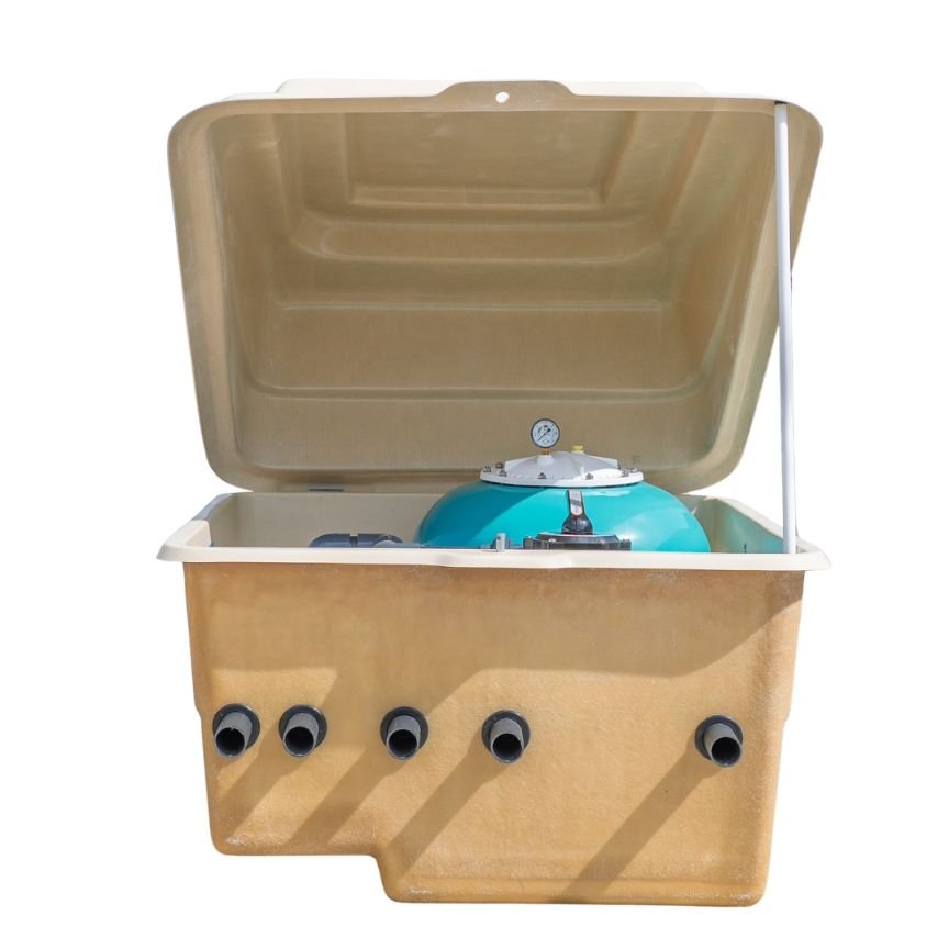 Compacto Caseta semienterrada depuradora piscina 500/0,75cv Alaska