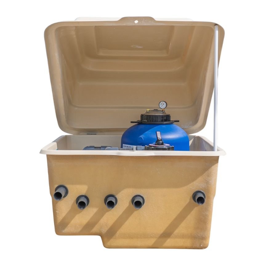 Compacto Caseta semienterrada depuradora piscina 500/0,75cv Belice