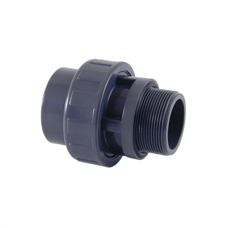 Enlace 3 piezas mixto encolar y roscar macho con junta tórica