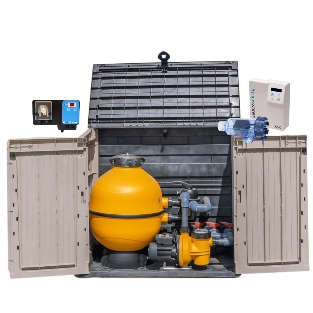 Compacto Caseta Depuradora Superficie Fenix 500/0,75cv + clorador salino + dosificador de ph