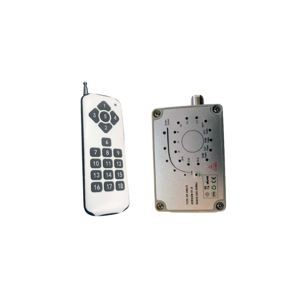 Modulador y mando a distancia para iluminación RGB