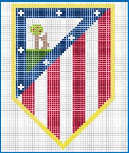 Dibujo gresite escudo Atlético de Madrid