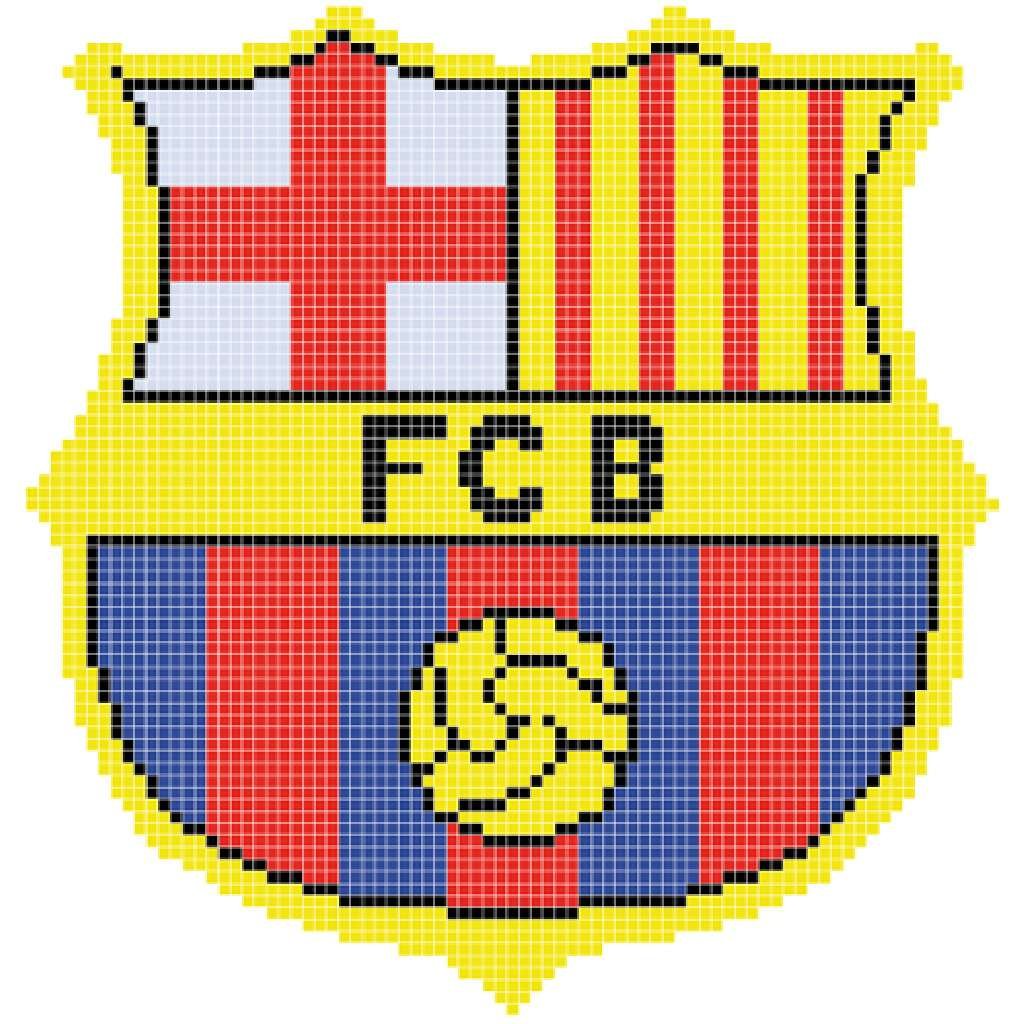 Dibujo gresite piscina escudo F.C. Barcelona