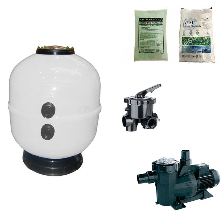 Filtro Astralpool Aster + Bomba Victoria Plus + Vidrio
